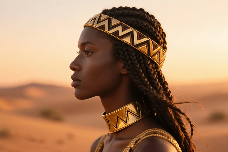 Natural hairstyles suitable for black women, such as the striking braided crown...