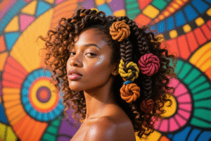 Read more about the article Bold and Beautiful: Exploring Natural Hairstyles Suitable for Black Women Through Vibrant Curls and Knots​