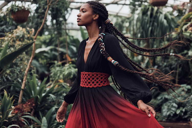 The Crochet Locs with Ombre Tips showcased in the image...