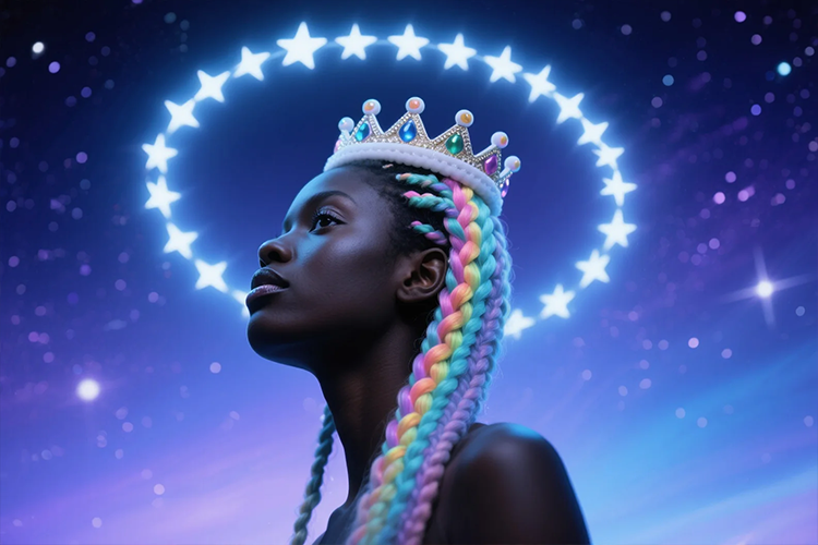 ...the Protective Style: Halo Braids stands as a crown-like testament...