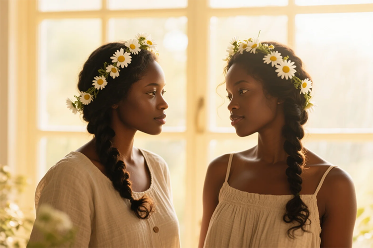 Read more about the article ​​Black Women’s Hairstyles​​: The Braided Crown with Floral Accents