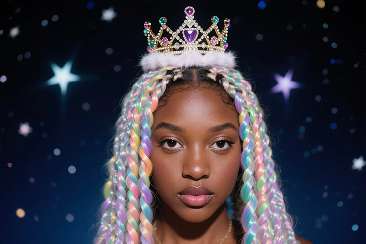 ...the Protective Style: Halo Braids stands as a crown-like testament...