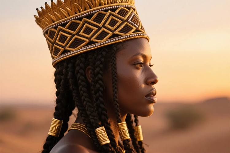 Natural hairstyles suitable for black women, such as the striking braided crown...