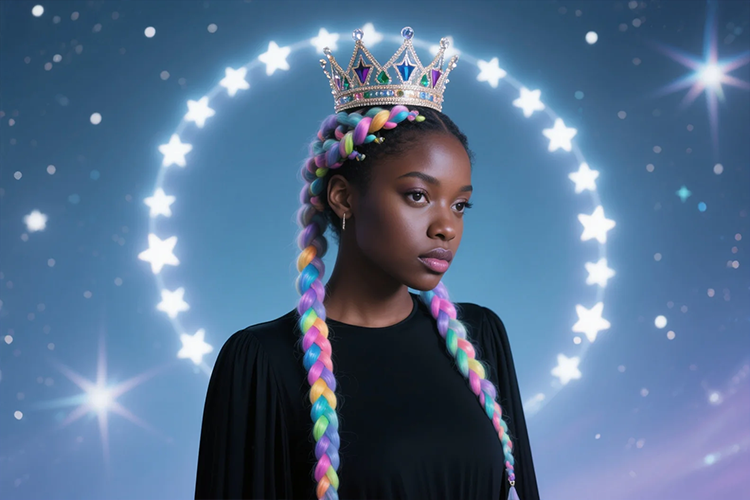 ...the Protective Style: Halo Braids stands as a crown-like testament...
